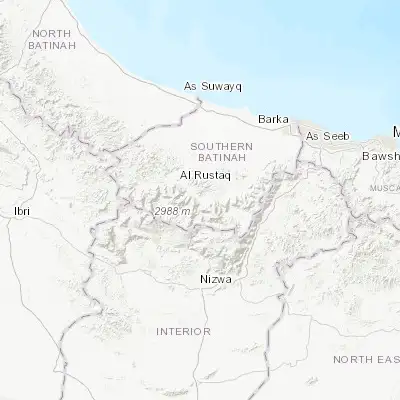 Map showing location of Bayt al ‘Awābī (23.303240, 57.524590)
