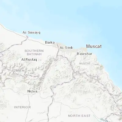 Map showing location of Bidbid (23.407870, 58.128300)