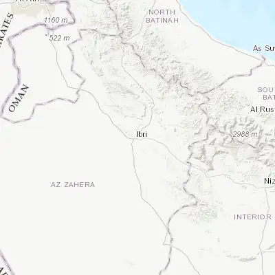 Map showing location of ‘Ibrī (23.225730, 56.515720)