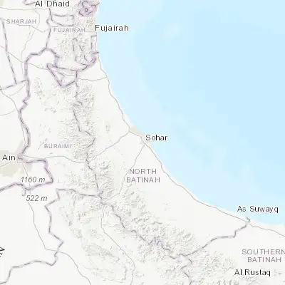 Map showing location of Sohar (24.347450, 56.709370)