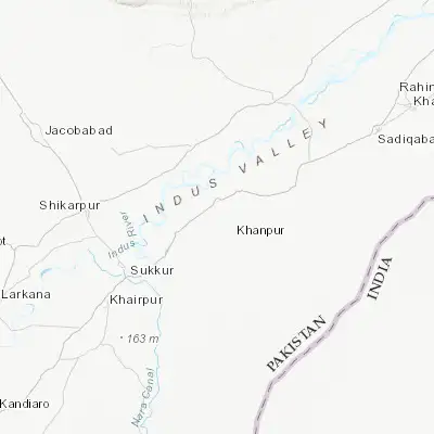Map showing location of Adilpur (27.936770, 69.319410)