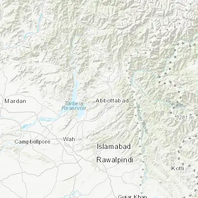 Map showing location of Amirabad (34.187290, 73.090780)