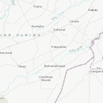 Map showing location of Arifwala (30.290580, 73.065740)