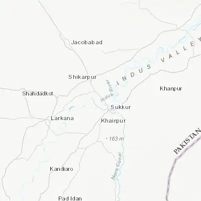 Map showing location of Bagarji (27.754310, 68.758660)