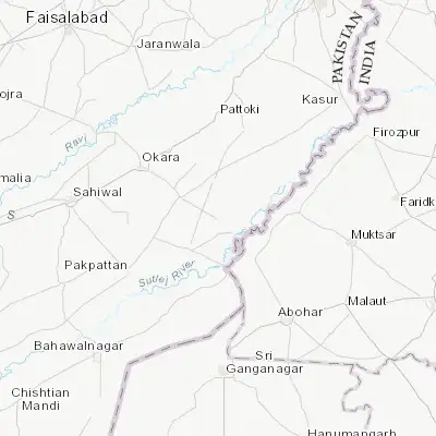 Map showing location of Basirpur (30.577590, 73.839120)