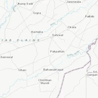 Map showing location of Chak One Hundred Twenty Nine Left (30.429190, 73.045220)