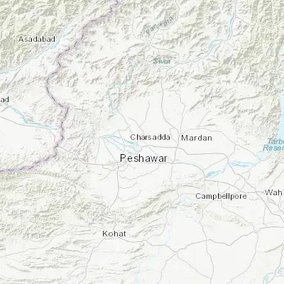 Map showing location of Charsadda (34.148220, 71.740600)