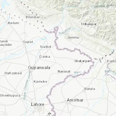 Map showing location of Chawinda (32.344340, 74.705070)