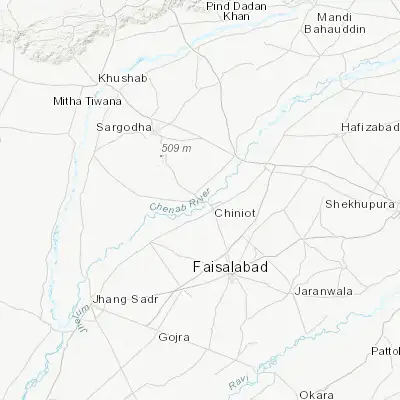 Map showing location of Chenab Nagar (31.755110, 72.914030)