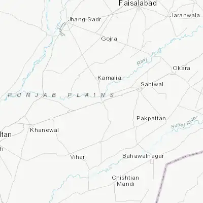 Map showing location of Chichawatni (30.530100, 72.691550)