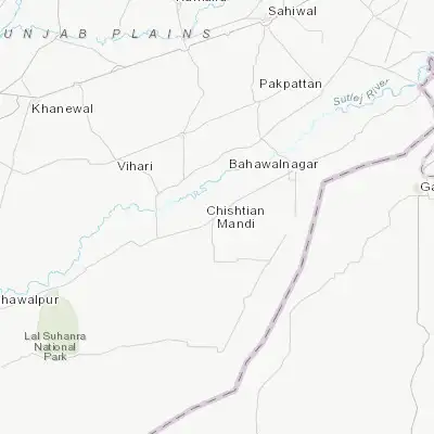 Map showing location of Chishtian (29.797130, 72.857720)
