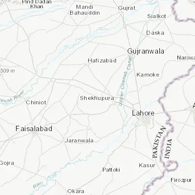 Map showing location of Chuchar-kana Mandi (31.750000, 73.800000)