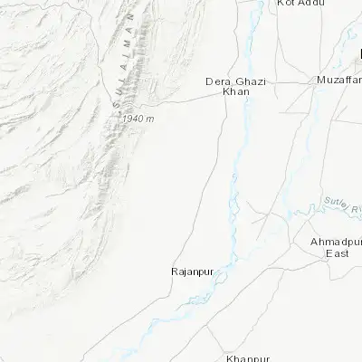Map showing location of Dajal (29.557690, 70.376140)