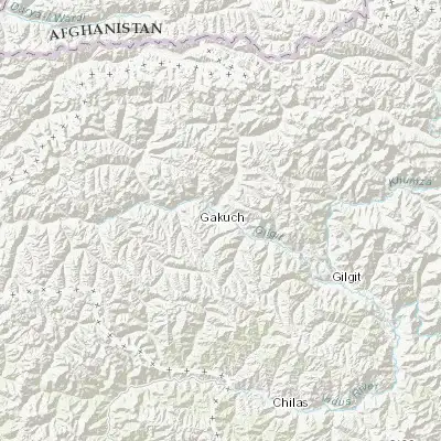 Map showing location of Gahkuch (36.176830, 73.763830)