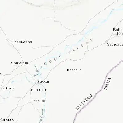 Map showing location of Ghotki (28.004370, 69.315690)