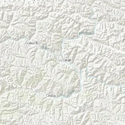 Map showing location of Gilgit (35.918690, 74.312450)