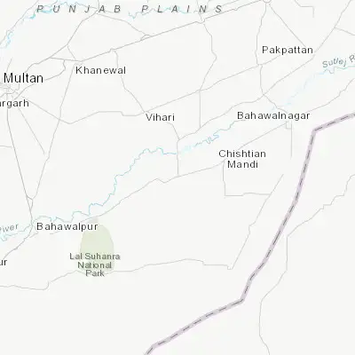 Map showing location of Hasilpur (29.692210, 72.545660)