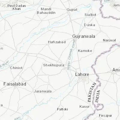Map showing location of Jandiala Sher Khan (31.820980, 73.918150)