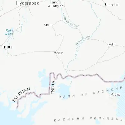 Map showing location of Kadhan (24.480410, 68.985510)