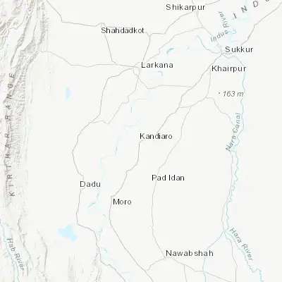 Map showing location of Kandiaro (27.059180, 68.210220)