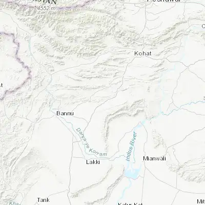 Map showing location of Karak (33.116330, 71.093540)