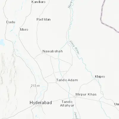 Map showing location of Khadro (26.147130, 68.717770)