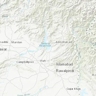 Map showing location of Khalabat (34.059970, 72.889630)