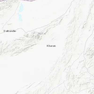 Map showing location of Kharan (28.584590, 65.415010)