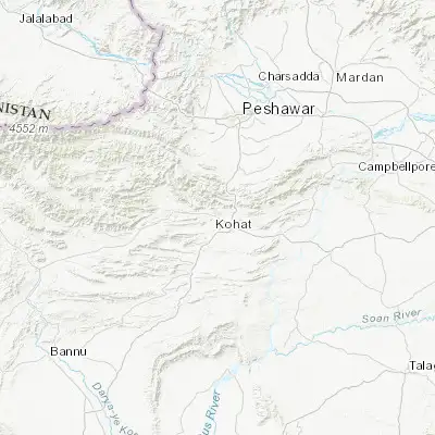 Map showing location of Kohat (33.581960, 71.449290)