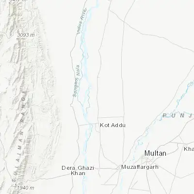 Map showing location of Kot Sultan (30.773700, 70.931250)