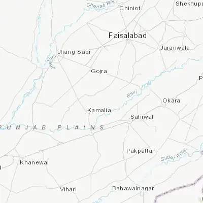 Map showing location of Mamu Kanjan (30.830440, 72.799430)