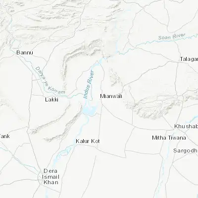 Map showing location of Mianwali (32.577560, 71.528470)
