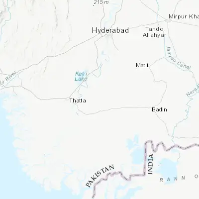 Map showing location of Mirpur Bhtoro (24.728520, 68.260100)