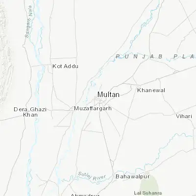 Map showing location of Multan (30.196790, 71.478240)