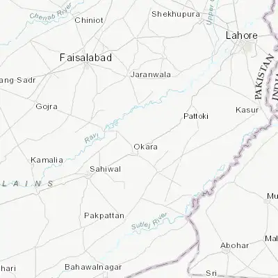 Map showing location of Mustafābād (30.892220, 73.498890)