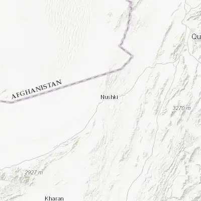 Map showing location of Nushki (29.552180, 66.022880)