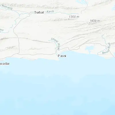 Map showing location of Pasni (25.263020, 63.469210)