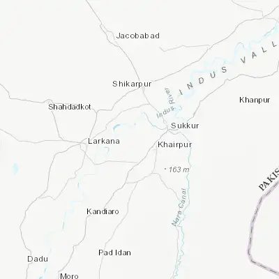 Map showing location of Pir Jo Goth (27.591780, 68.618480)