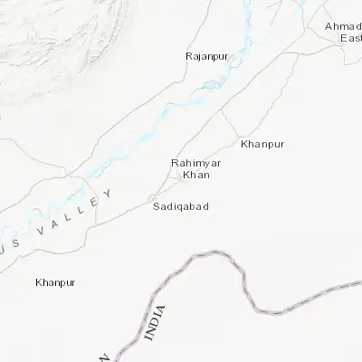 Map showing location of Rahim Yar Khan (28.419870, 70.303450)