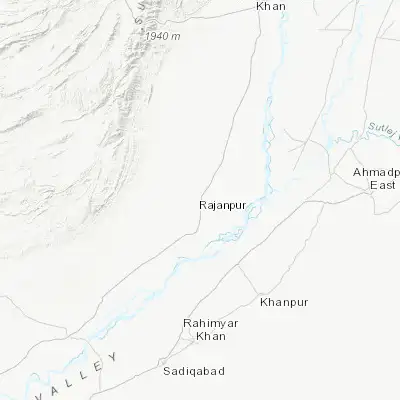 Map showing location of Rajanpur (29.104080, 70.329690)