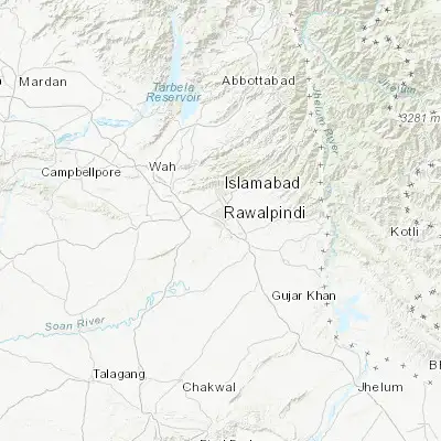 Map showing location of Rawalpindi (33.597330, 73.047900)
