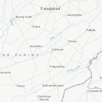 Map showing location of Sahiwal (30.665950, 73.101860)
