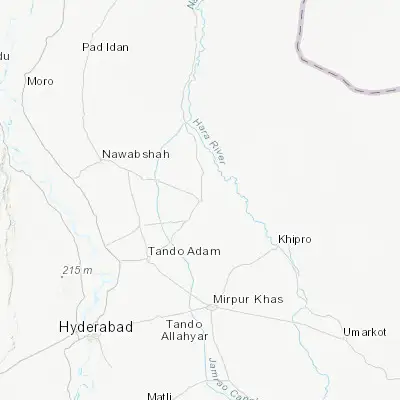Map showing location of Sanghar (26.046940, 68.949170)