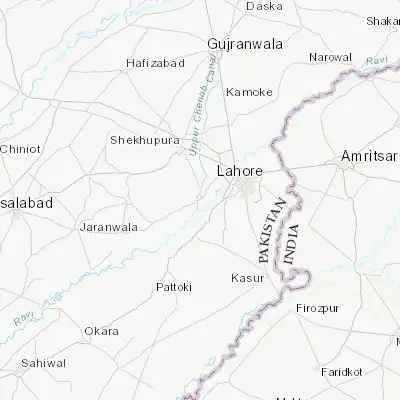 Map showing location of Sharqpur Sharif (31.461160, 74.100910)