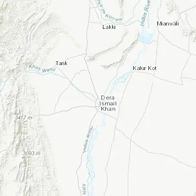 Map showing location of Shorkot (31.910230, 70.877570)