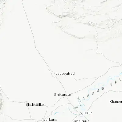 Map showing location of Sohbatpur (28.520380, 68.542980)