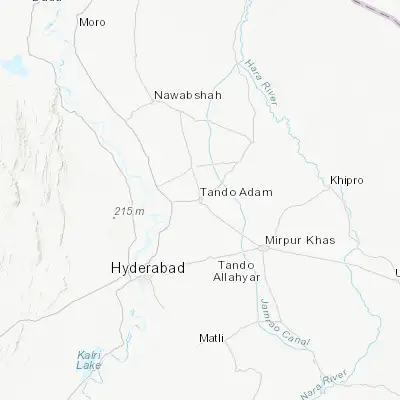 Map showing location of Tando Adam (25.768180, 68.661960)