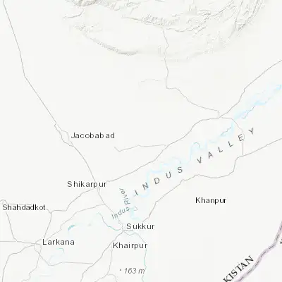 Map showing location of Tangwani (28.278860, 68.997600)