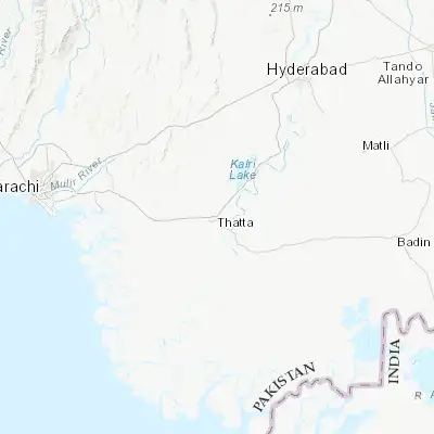 Map showing location of Thatta (24.747450, 67.923530)