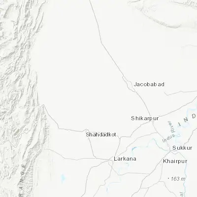 Map showing location of Usta Muhammad (28.177230, 68.043670)
